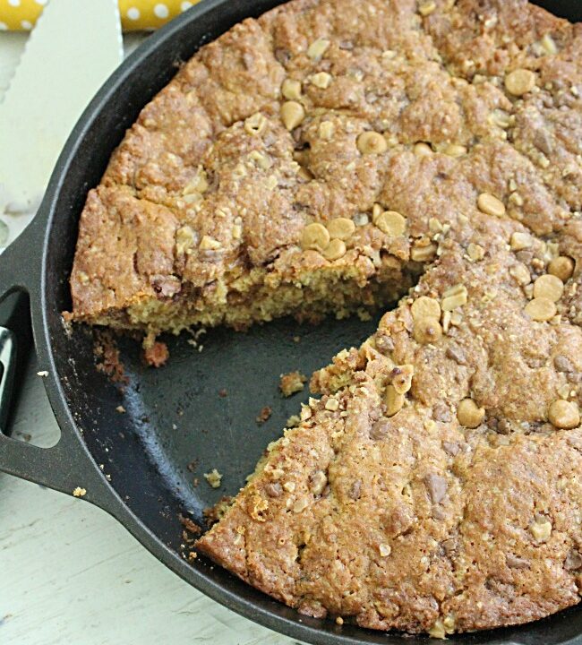 Skillet Peanut Butter Toffee Cookie: Big Green House