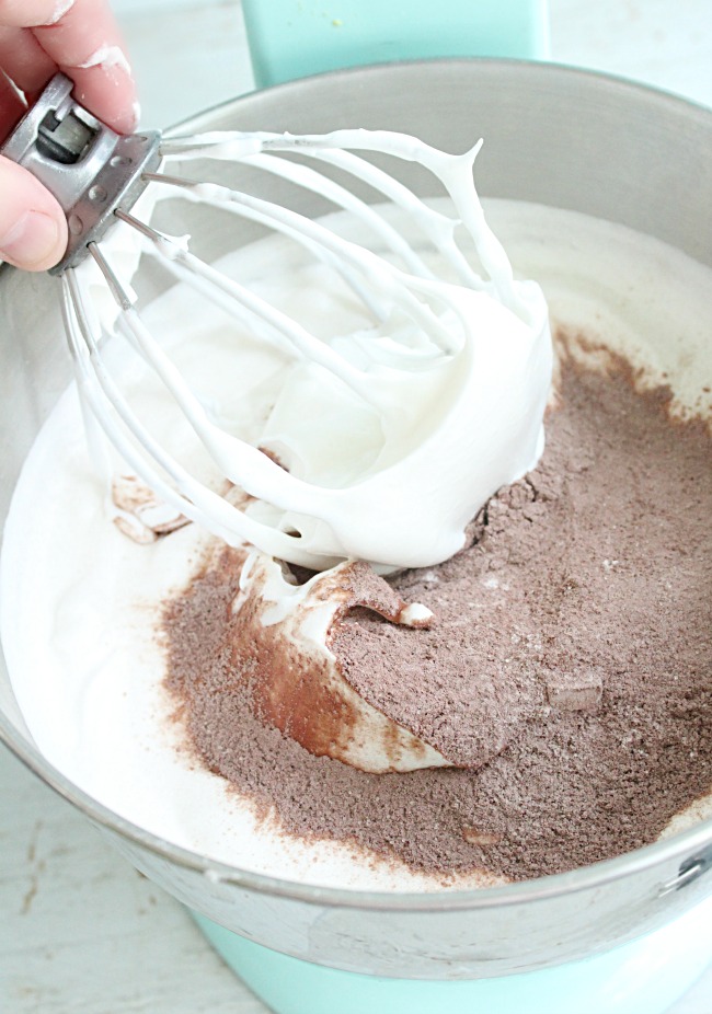 Chocolate Angel Food Cake #angelfoodcake #chocolate #cake #dessert #biggreenhouseblog