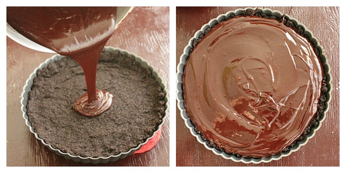Salted Chocolate Tart | Big Green House #chocolate #tart #oreocrust #dessert