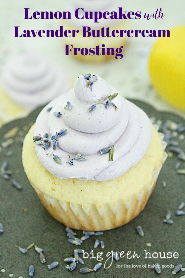 Lemon Cupcakes with Lavender Buttercream Frosting : Big Green House