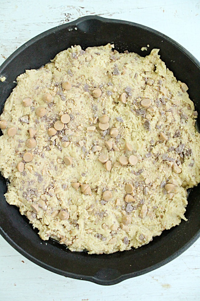 Skillet Peanut Butter Toffee Cookie Big Green House