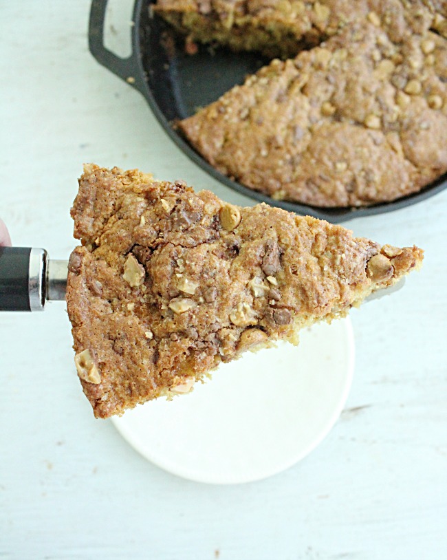 Skillet Peanut Butter Toffee Cookie: Big Green House