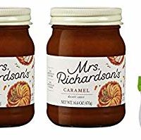 Mrs Richardsons Caramel, 17 oz (Pack of 2) with Silicone Basting Brush in a Prime Time Direct Sealed Bag