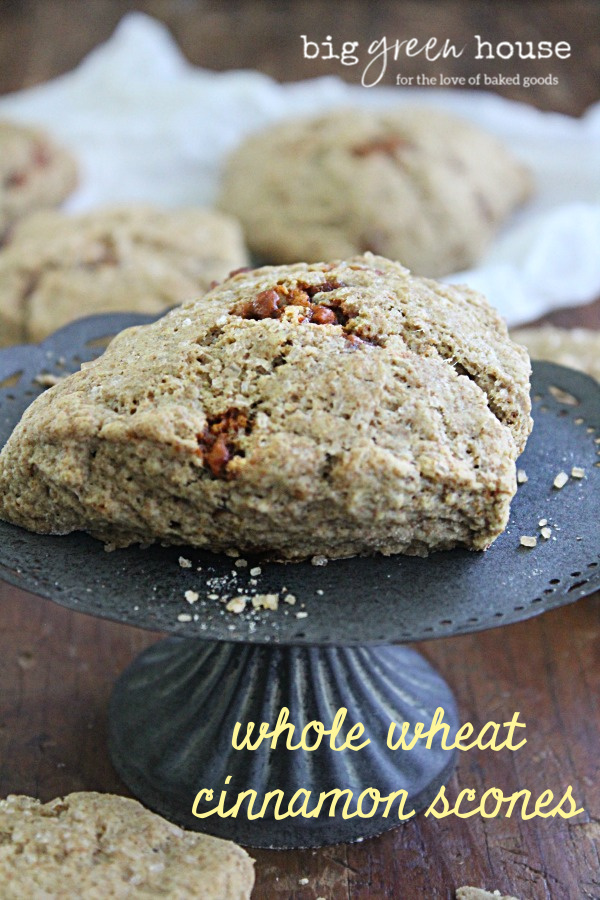 Whole Wheat Cinnamon Scones : Big Green House #cinnamon #wholewheat #scones