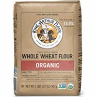 King Arthur Flour 100% Organic Wheat Flour, Whole, 2 Pound