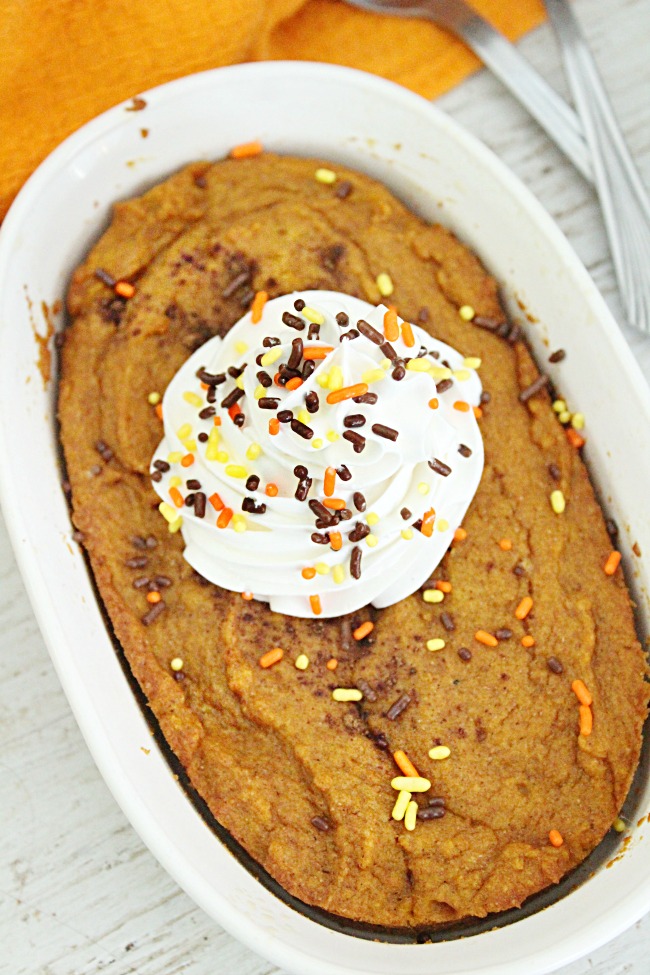 Pumpkin Cake for Two- Big Green House #pumpkin #cake #smallsize #dessert