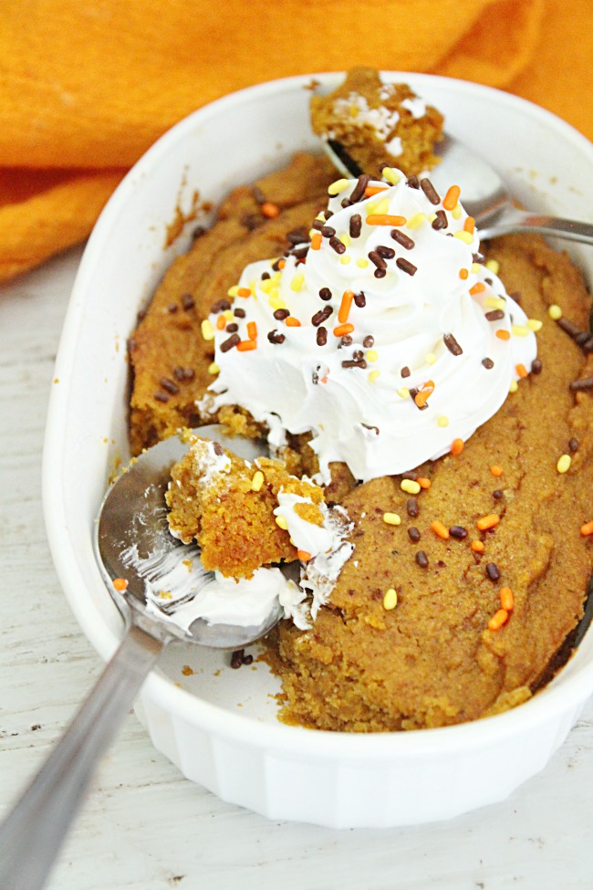 Pumpkin Cake for Two- Big Green House #pumpkin #cake #smallsize #dessert