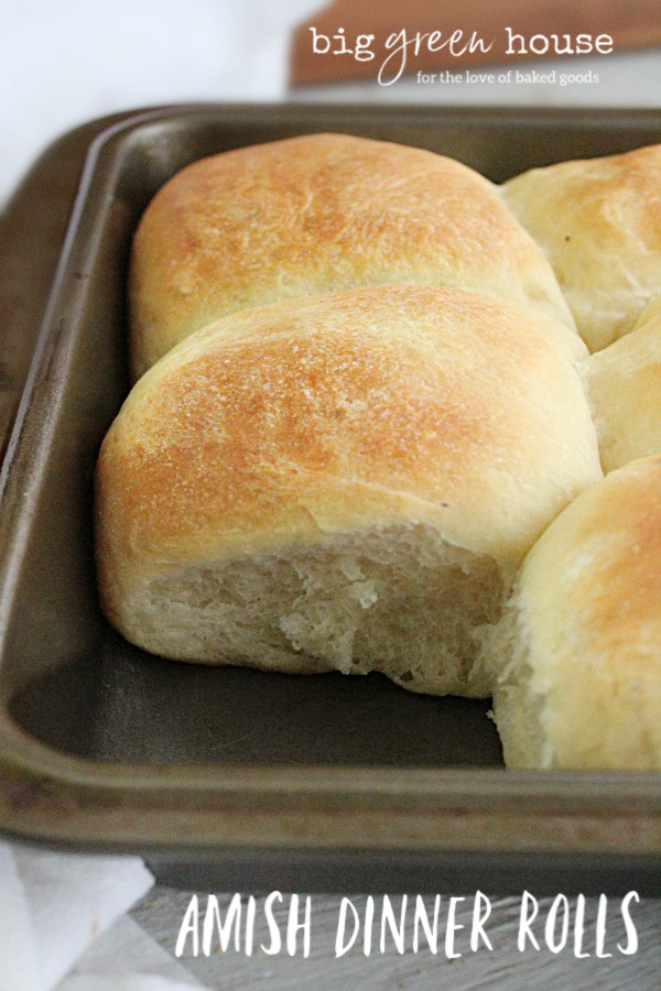Amish Dinner Rolls: Big Green House #dinnerrolls #bread #homemade #amish #yeastrolls
