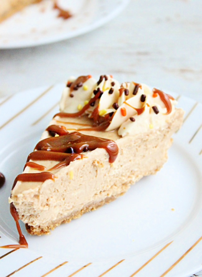 Dulce De Leche Buttermilk Cheesecake- Big Green House #dulcedeleche #cheesecake #caramel #buttermilk #dessert
