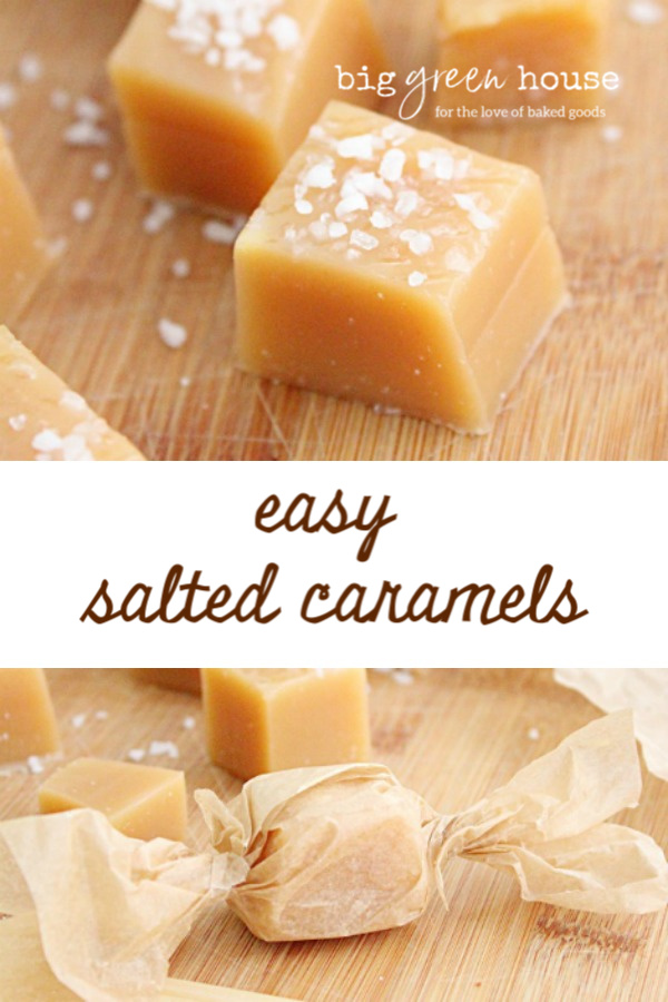 Easy Salted Caramels Big Green House #saltedcaramel #caramel #dessert #homemadecandy