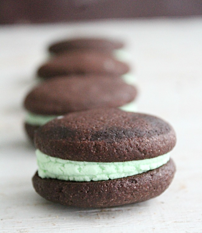 Chocolate Sandwich Cookies- Big Green House #chocolate #cookies #sandwichcookies #dessert