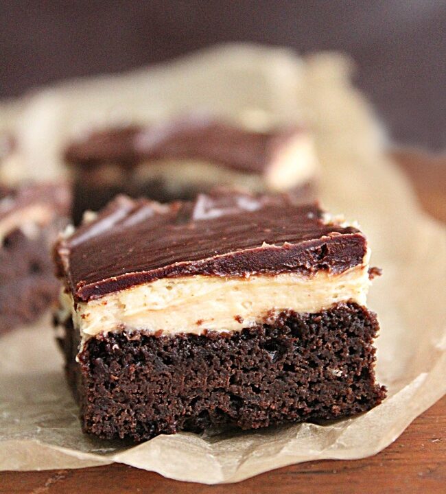 Peanut Butter Dream Brownies- Big Green House #peanutbutter #chocolate #brownies #dessert