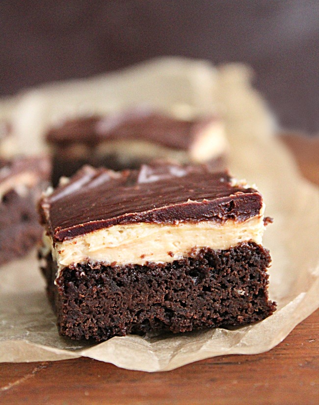 Peanut Butter Dream Brownies- Big Green House #peanutbutter #chocolate #brownies #dessert