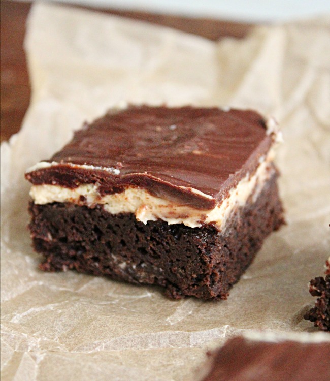 Peanut Butter Dream Brownies- Big Green House #peanutbutter #chocolate #brownies #dessert