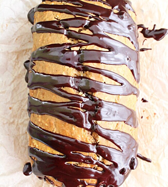 Coconut Quick Bread - Big Green House #coconut #quickbread #chocolate #glaze #bread