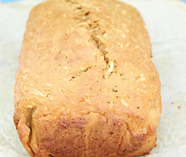 Coconut Quick Bread - Big Green House #coconut #quickbread #chocolate #glaze #bread