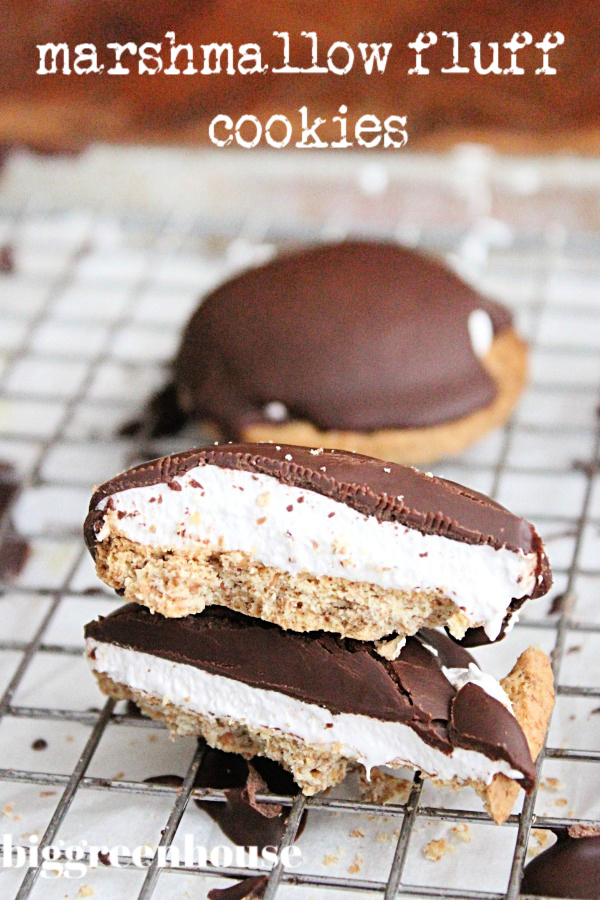 Marshmallow Fluff Cookies- Big Green House #marshmallowfluff #cookies #nobake #dessert