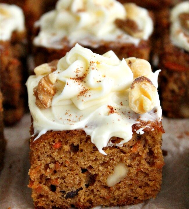 Carrot Cake with Cream Cheese Frosting- Big Green House #carrotcake #creamcheesefrosting #dessert #cake