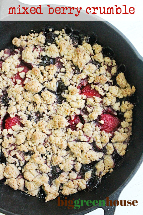 Mixed Berry Crumble- Big Green House #mixedberry #crumble #berries #dessert #biggreenhouseblog