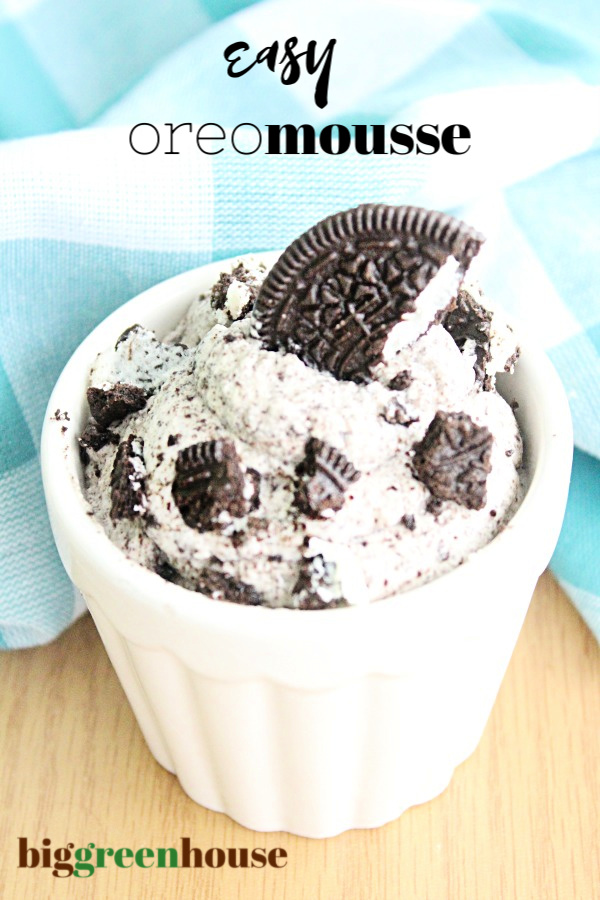 Oreo Mousse- Big Green House #oreocookies #oreo #chocolate #mousse #dessert #nobake