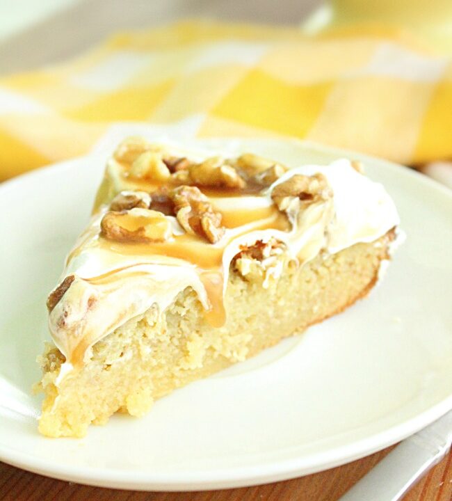 Banana Walnut Caramel Pie- Big Green House #pie #banana #caramel #walnut #dessert