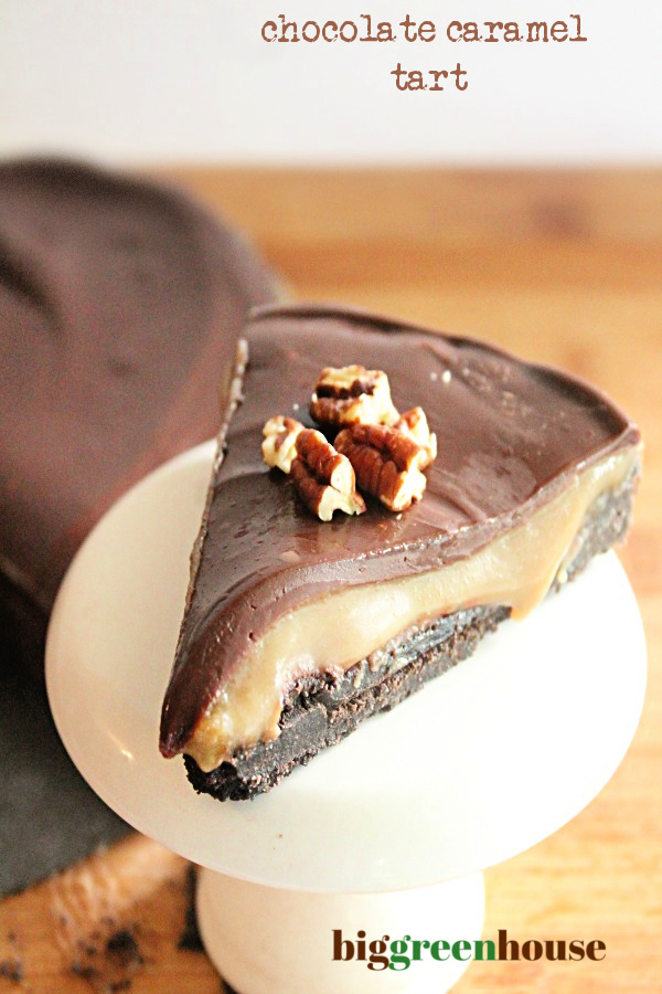 Chocolate Caramel Tart- Big Green House #chocolate #caramel #tart #biggreenhouseblog #dessert