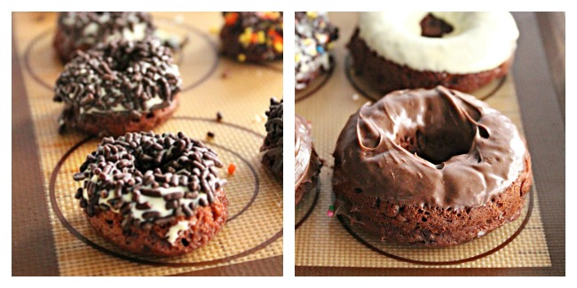 Shortcut Baked Chocolate Doughnuts- Big Green House #doughnuts #chocolate #donuts #shortcut #chocolatedoughnuts