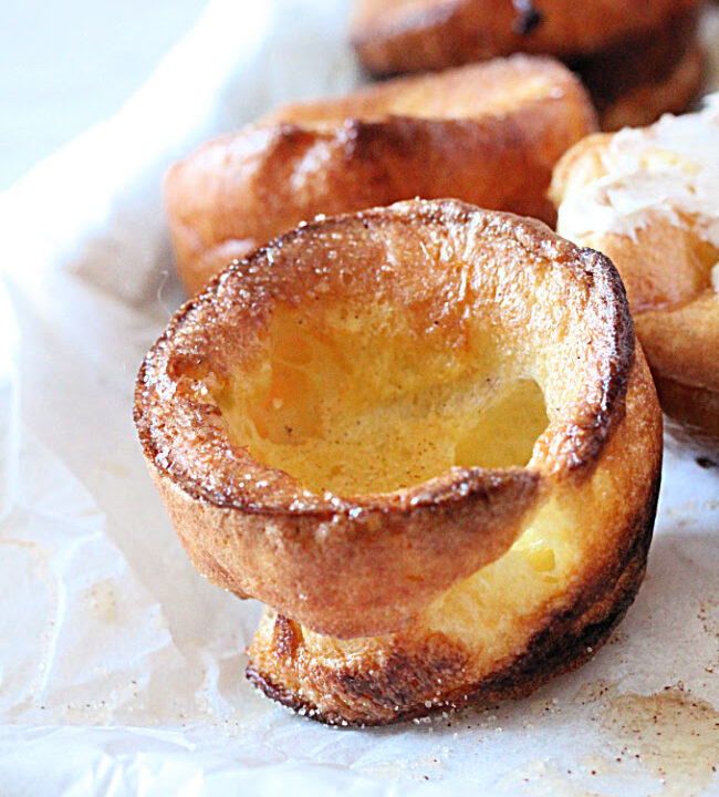 Popovers with Honey Cinnamon Spread- Big Green House #biggreenhouseblog #popovers #honeycinnamonspread #breakfast #honeycinnamon