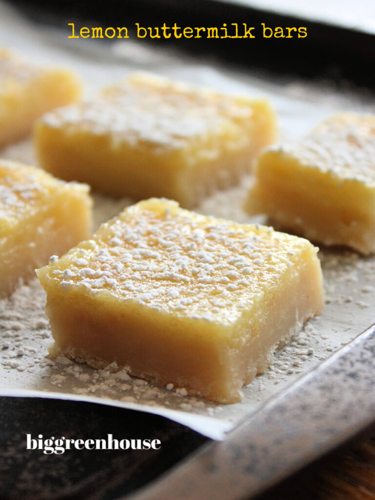 Lemon Buttermilk Bars- Big Green House