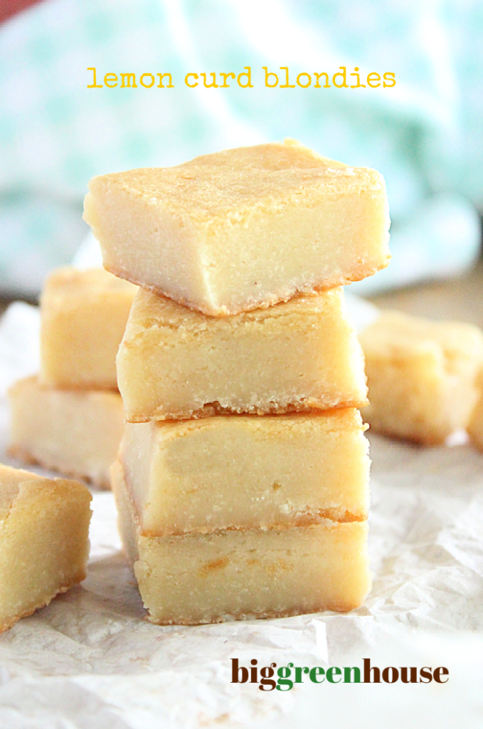 Lemon Curd Blondies- Big Green House