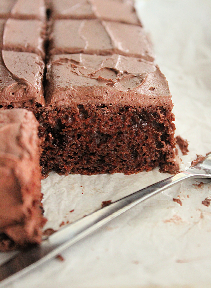 Greek Yogurt Chocolate Cake with Peanut Butter Chocolate Buttercream Frosting - Big Green House