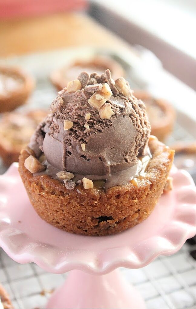 Caramel Fill Chocolate Chip Cookie Cups- Big Green House