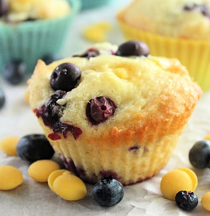 Blueberry and Lemon Chip Cupcakes- Big Green House