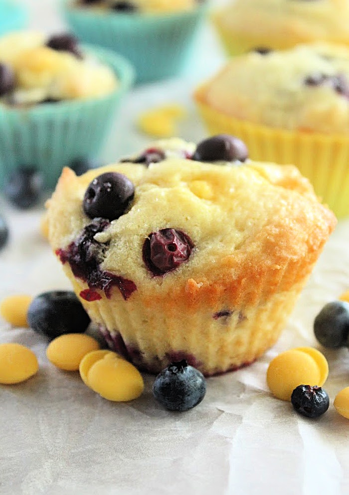 Blueberry and Lemon Chip Cupcakes- Big Green House