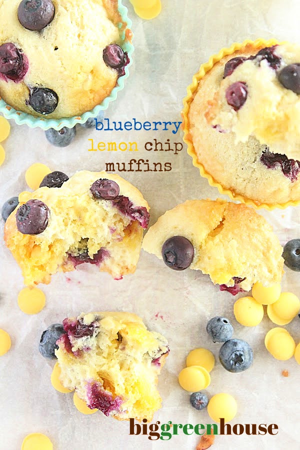 Blueberry and Lemon Chip Cupcakes- Big Green House