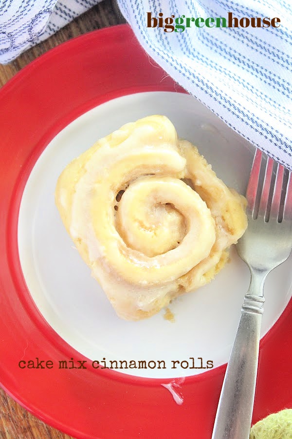 Cake Mix Cinnamon Rolls- Big Green House