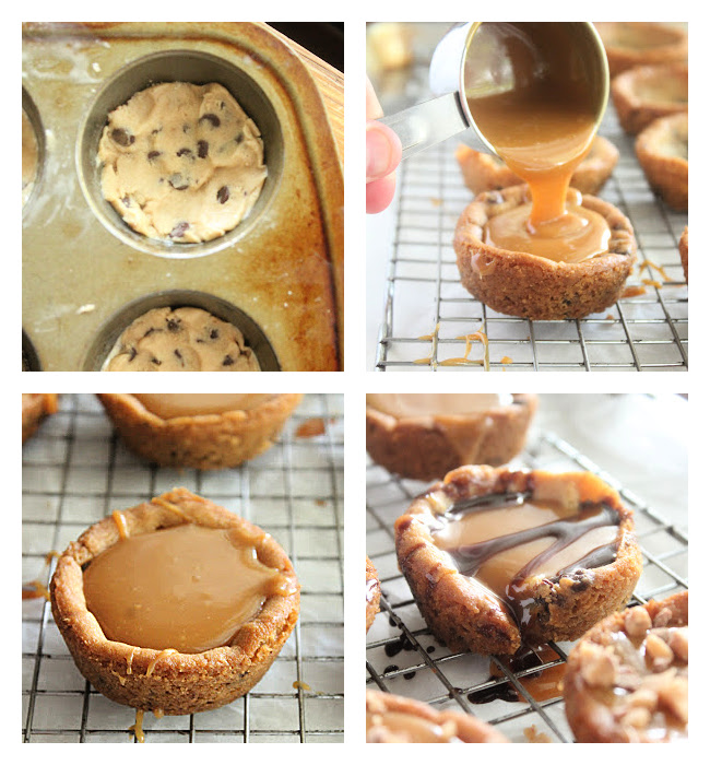 Caramel Fill Chocolate Chip Cookie Cups- Big Green House