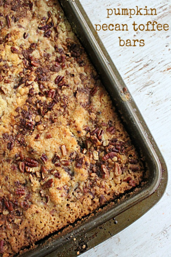 Pumpkin Pecan Toffee Bars- Big Green House