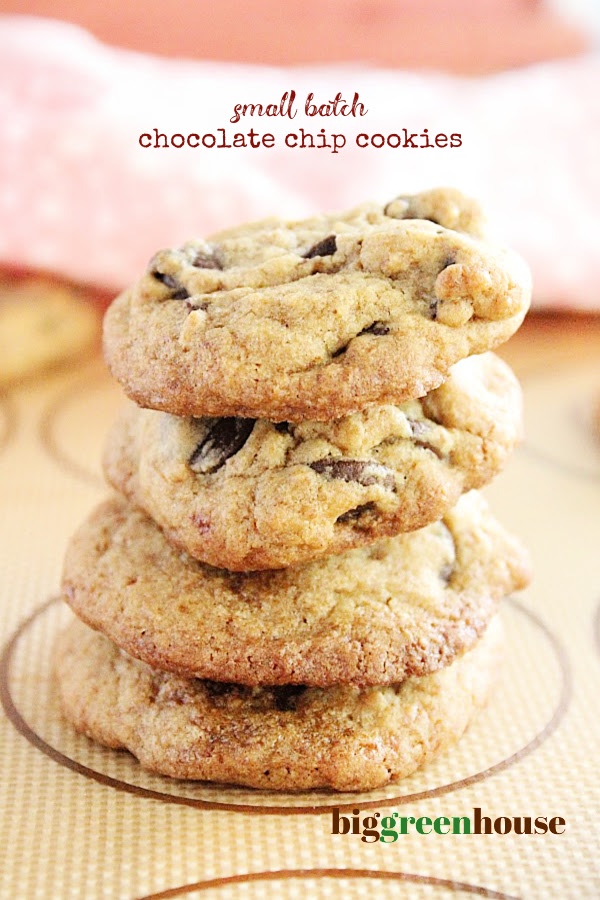 Small Batch Chocolate Chip Cookies- Big Green House
