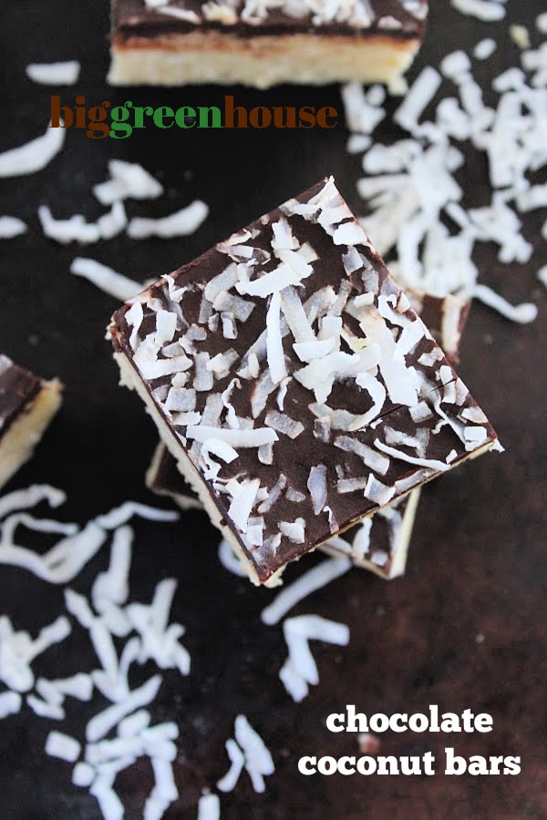 Chocolate Coconut Bars- Big Green House