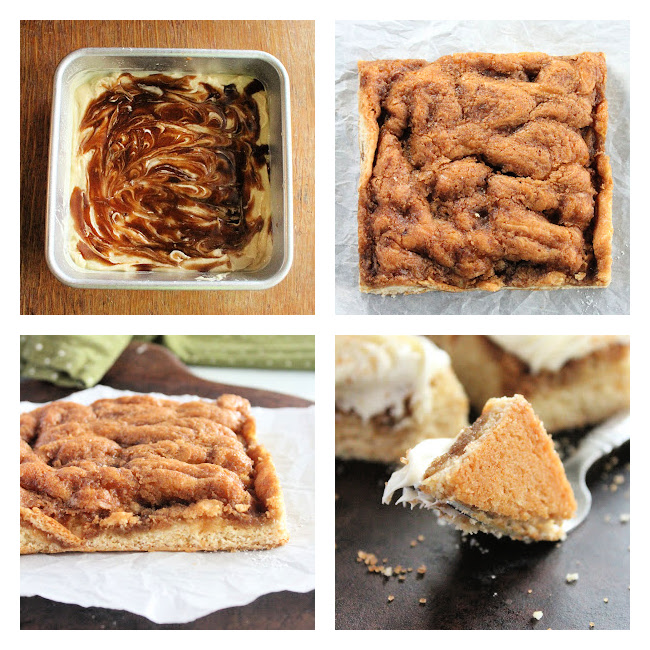Cinnamon Roll Blondies- Big Green House