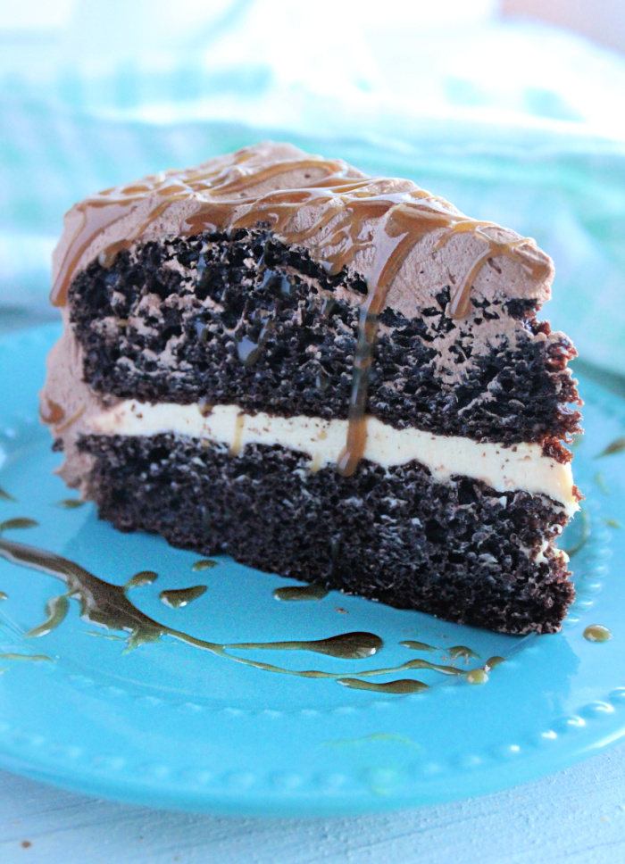 Salted Caramel Chocolate Layer Cake- Big Green House