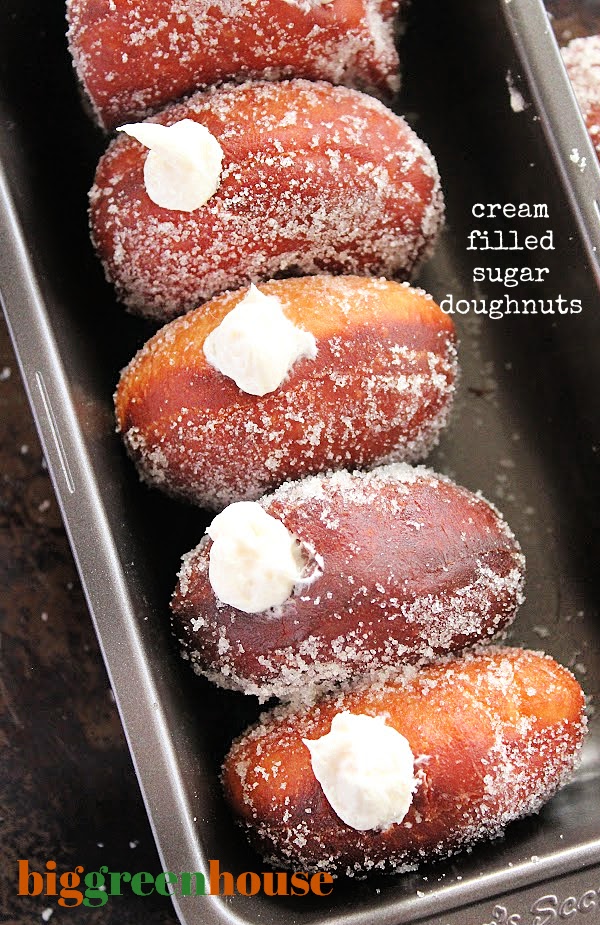 Cream Filled Sugar Doughnuts- Big Green House