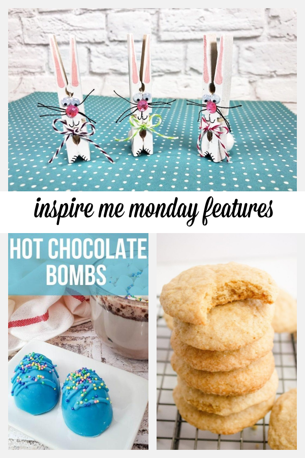 Clothespin Bunnies Craft at Inspire Me Monday #364