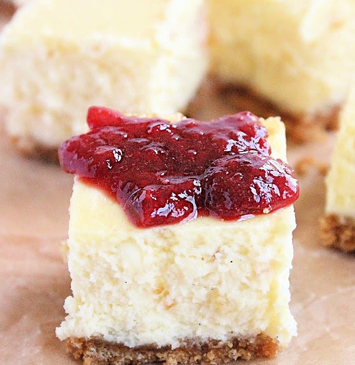 Vanilla Bean Cheesecake Bars- Big Green House