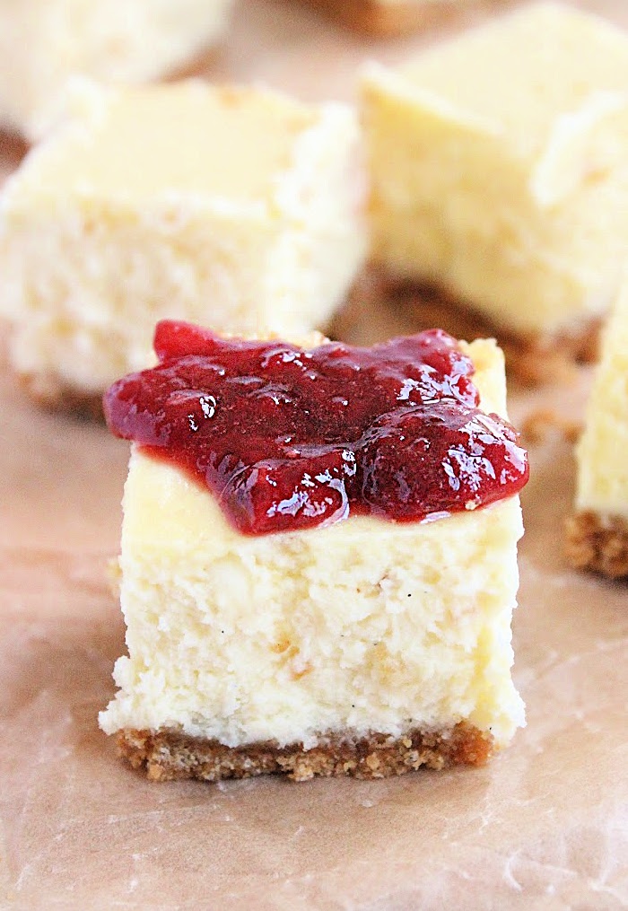 Vanilla Bean Cheesecake Bars- Big Green House