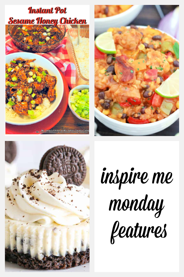 Instant Pot Sesame Honey Chicken at Inspire Me Monday #373