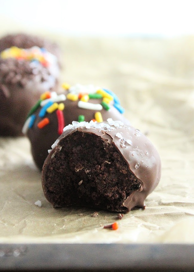 Cake Batter Truffles or Cake Pops- Big Green House