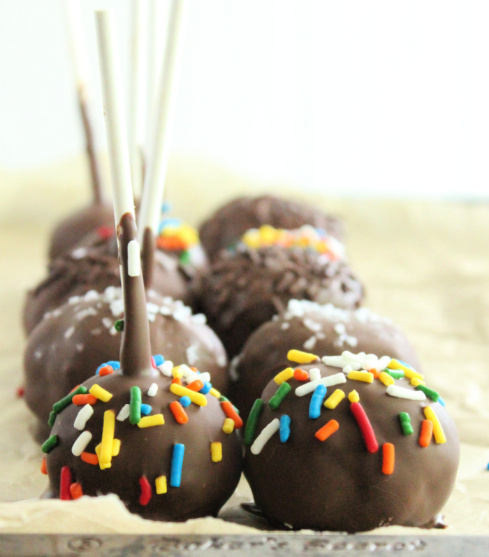 Cake Batter Truffles or Cake Pops- Big Green House