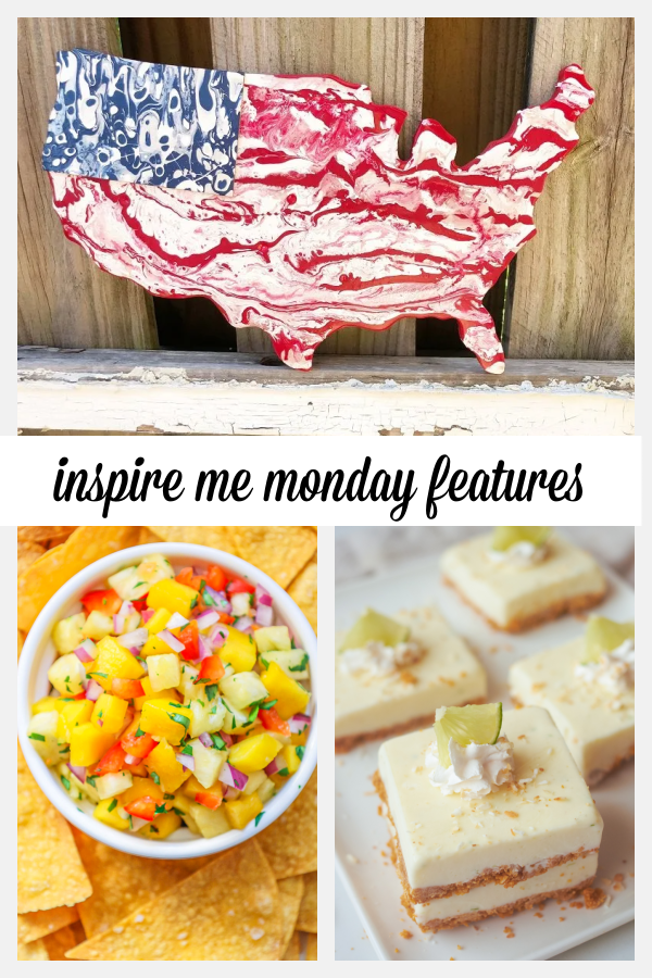 Paint Pour American Flag at Inspire Me Monday #375